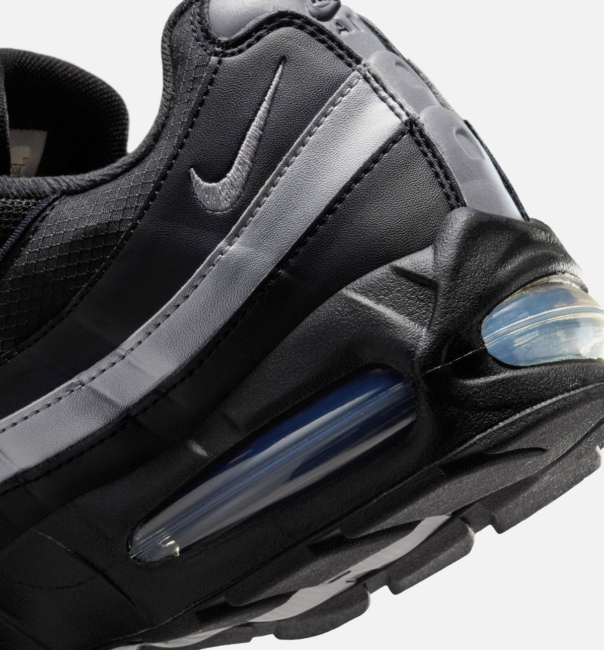 Air Max 95 Big Bubble OG Reflective Accents - Men's Lifestyle Shoe (Black/Black/White/Metallic Silver)