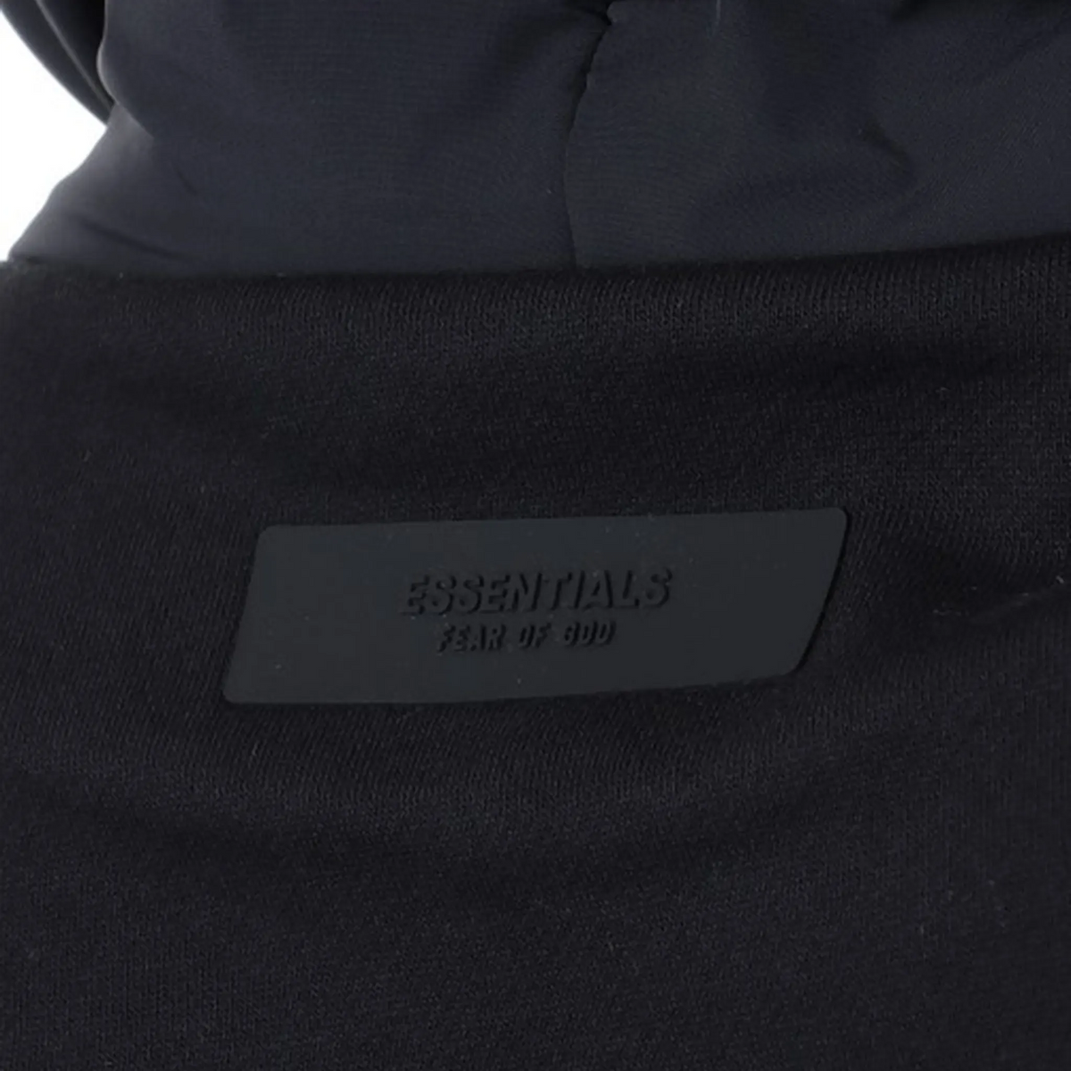 Fear Of God Essentials Core Collection Nylon Fleece Black Hoodie (SS24)