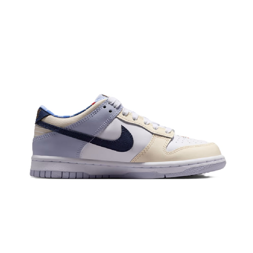 Big Kid's Nike Dunk Low White/Midnight Navy-White (IH7343 141)