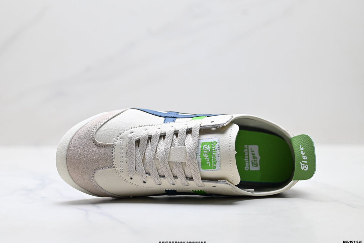 Onitsuka Tiger Retro Low Top White Navy Green Red Unisex Shoes Style 06