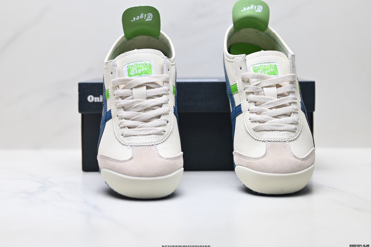 Onitsuka Tiger Retro Low Top White Navy Green Red Unisex Shoes Style 06