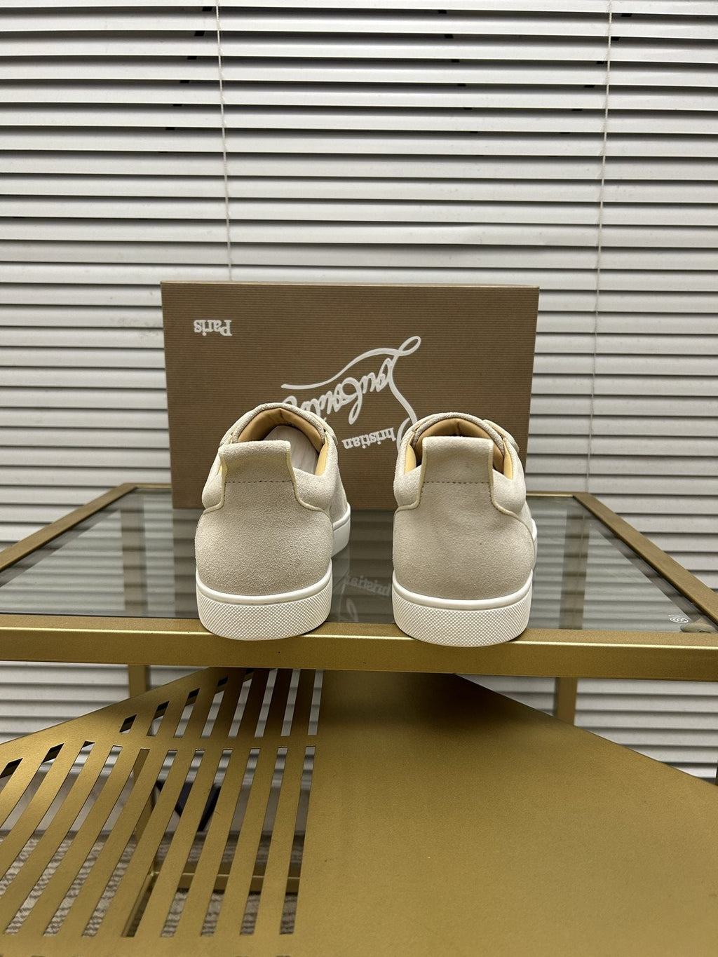 Christian Louboutin Light Beige Low-Top Sneakers