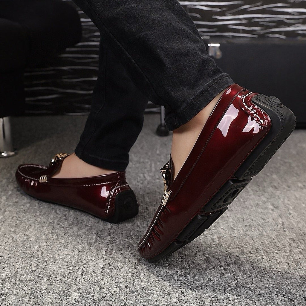 Versace Burgundy Ornament Loafers