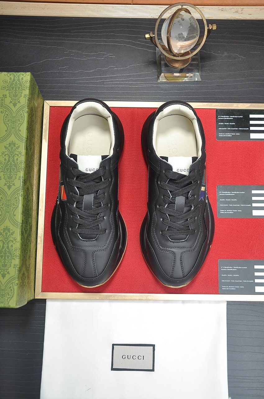 Gucci Black Multicolor Low-Top Sneakers