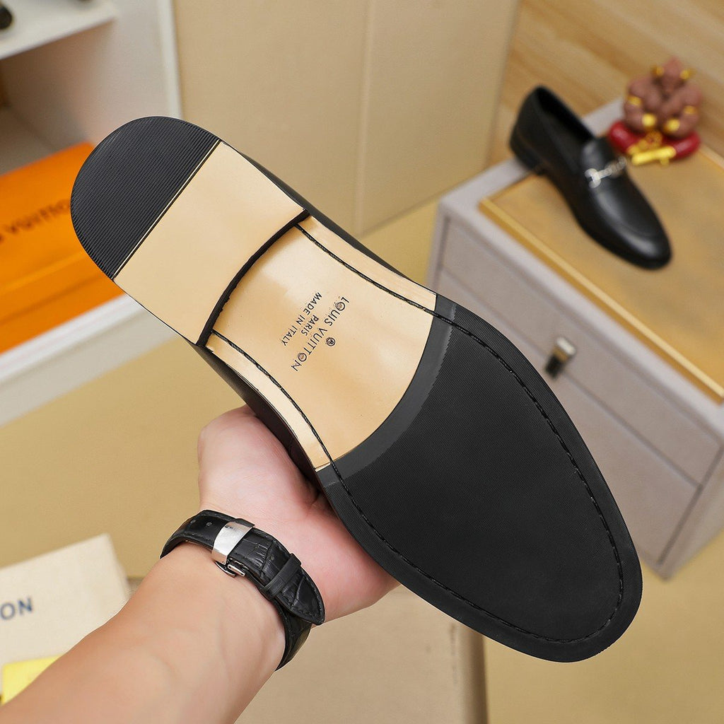 Louis Vuitton Men's Black Horsebit-Style Loafers