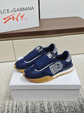 Dolce & Gabbana Navy Lace-Up Sneakers