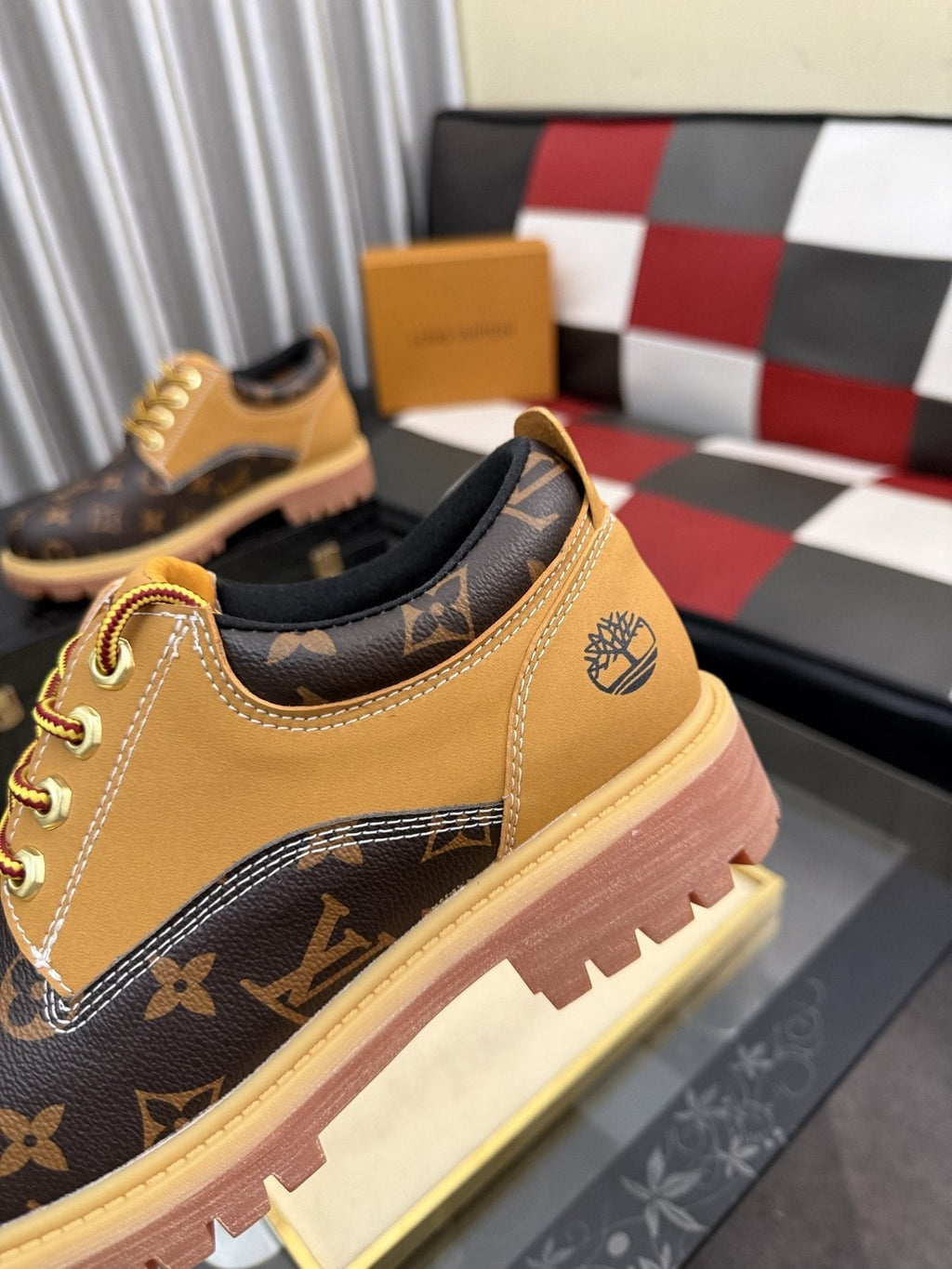Timberland Tan & Brown Patterned Lace-Up Shoes