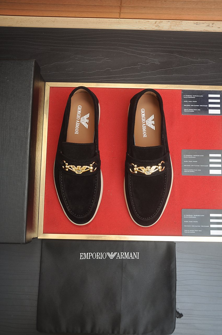 Armani Men's Horsebit Slip-On Loafers