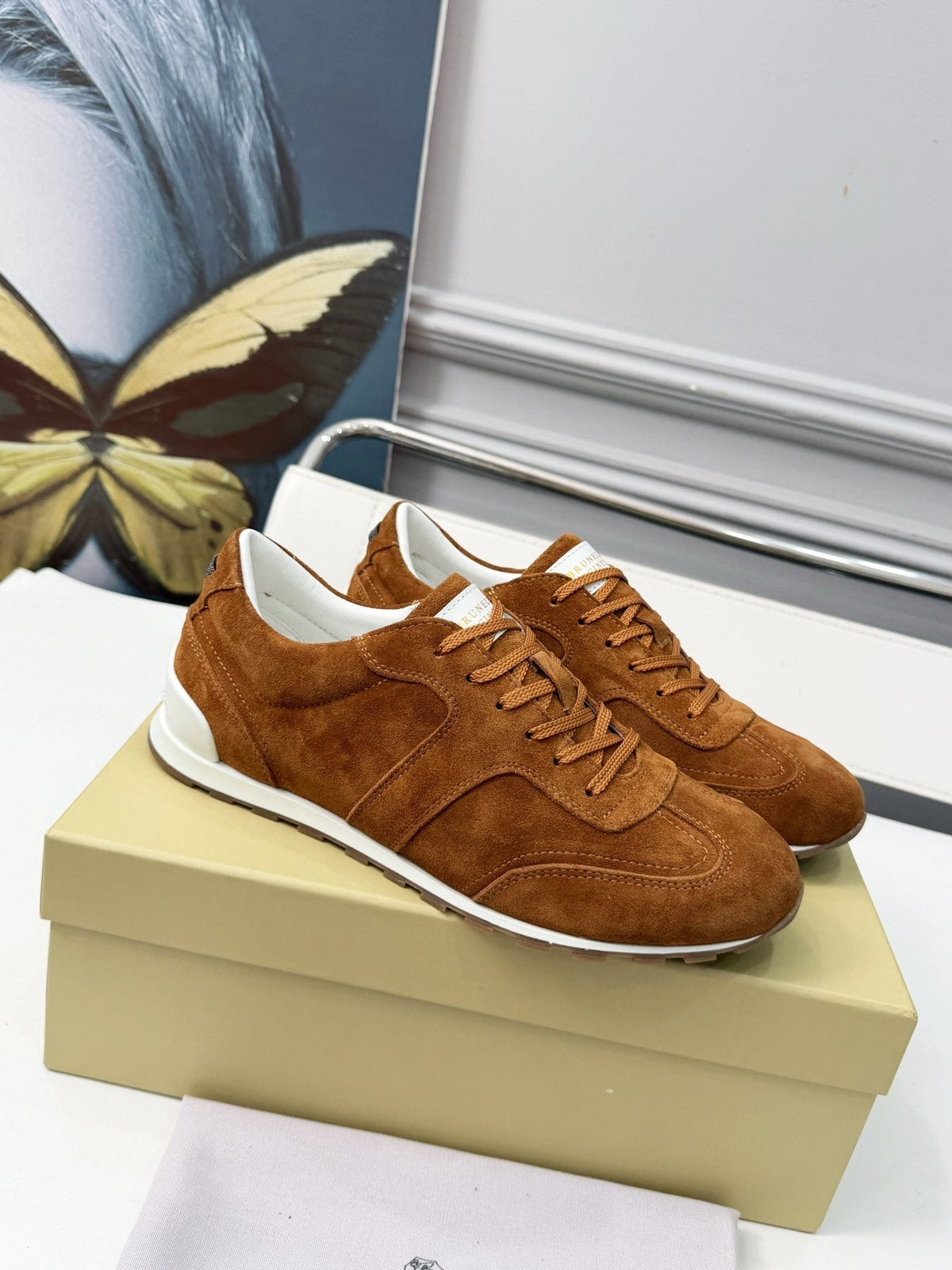 Brunello Cucinelli Paneled Low-Top Sneakers