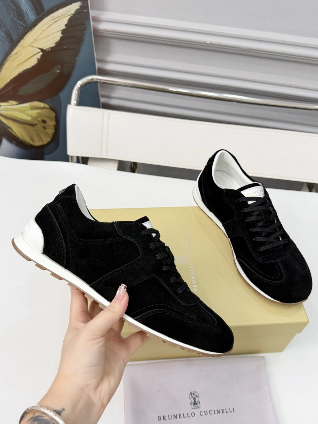 Brunello Cucinelli Paneled Low-Top Sneakers