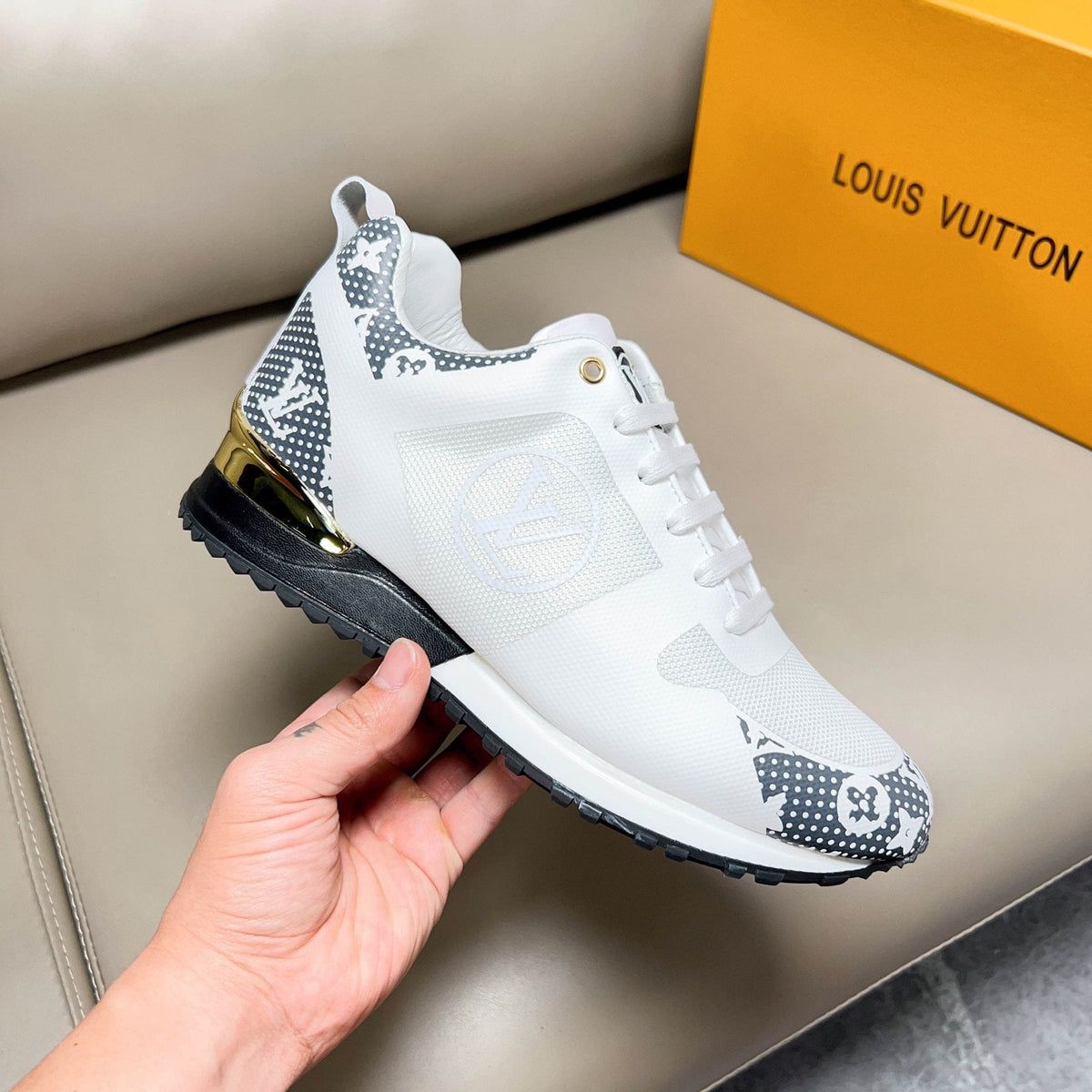 Louis Vuitton Patterned Panel Sneakers