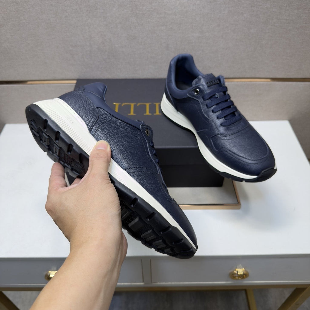 ZILLI Panel-Detail Lace-Up Sneakers