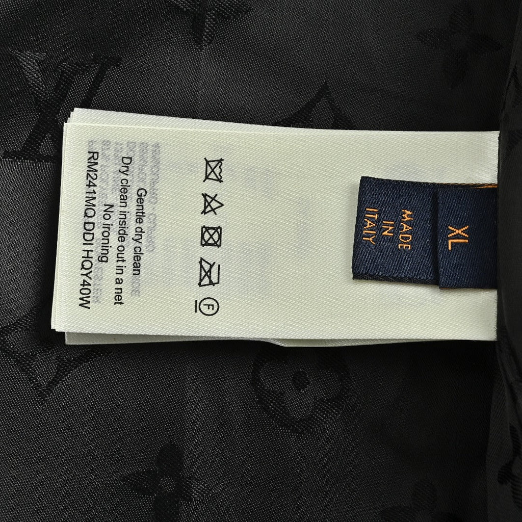 Louis Vuitton LV Monogram Jacquard Fleece Stand Collar Jacket Black