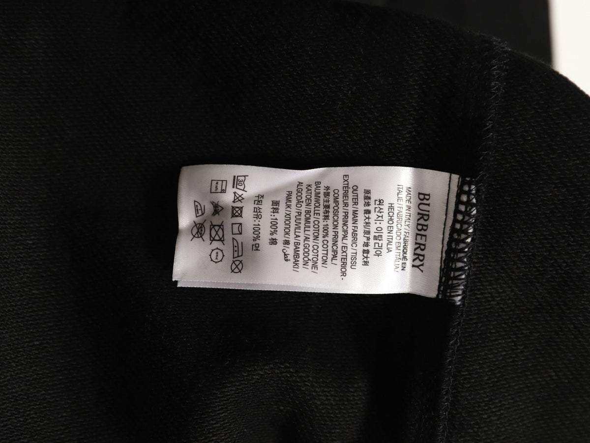 Burberry Teddy Bear Lettering Crewneck Sweatshirt - Black